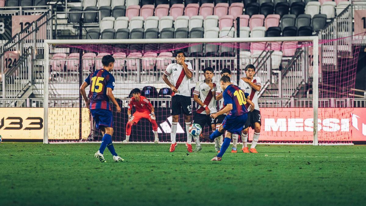 River Plate frustró el debut del Barça en la Messi Cup