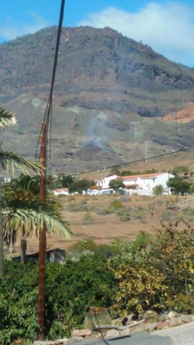 Controlado un incendio en un barranco de Mogán