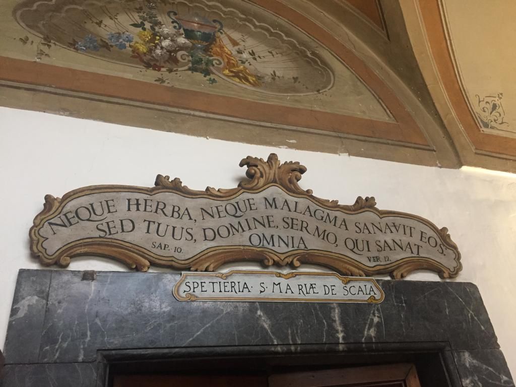 Detalla de la especiería de Santa Maria della Scalla.