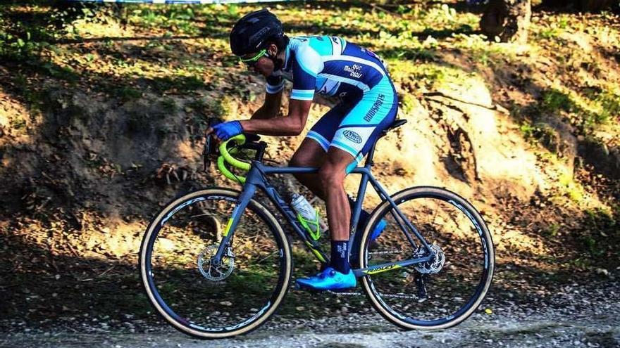 Samuel González Carrera, durante una competición.