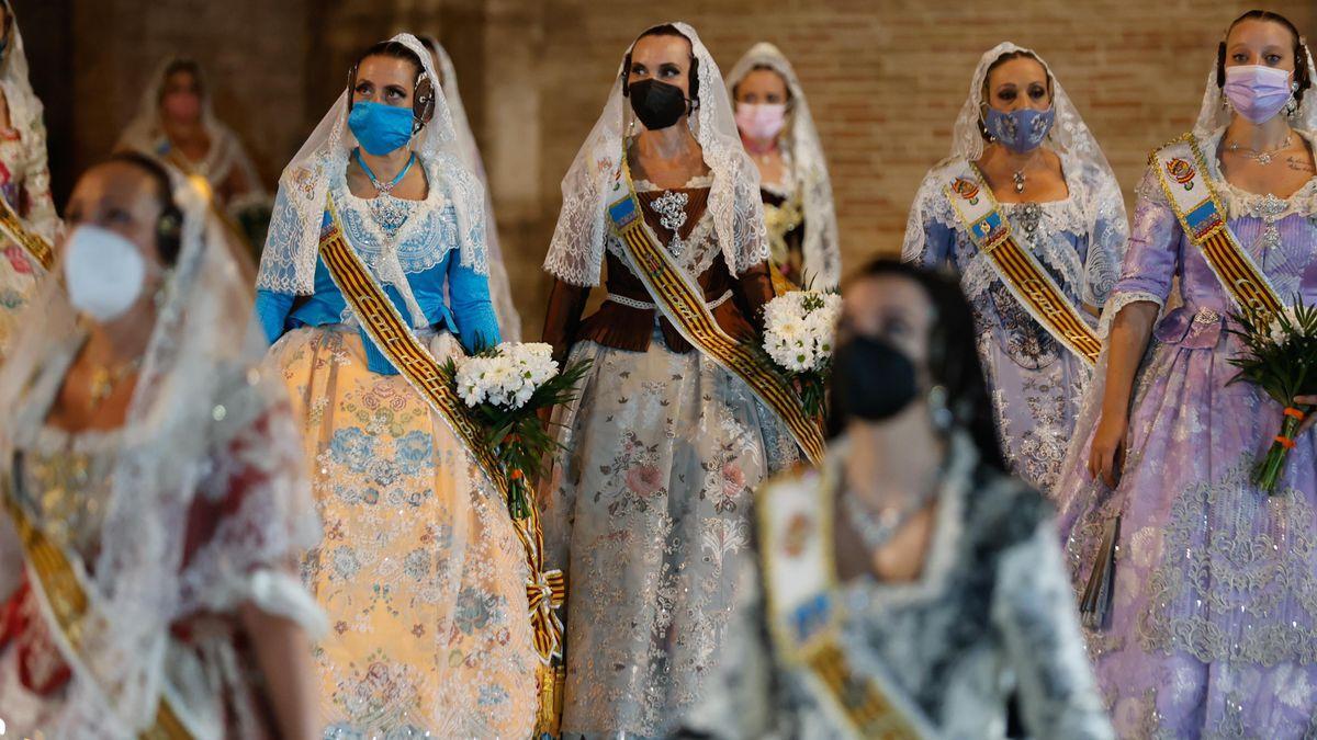 Una imagen de la ofrenda de las Fallas 2021