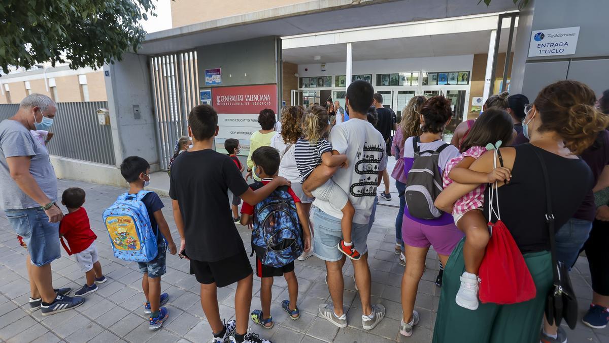 Inicio del curso pasado en un colegio de Alicante