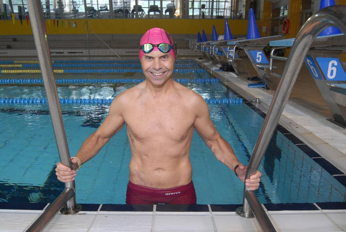 A ESTRADA. MARIO LOPEZ NADADOR RECHAZO RIÑON TRASPLANTE PISCINA CLIMATIZADA