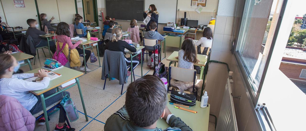 Aula de un centro de la provincia este curso