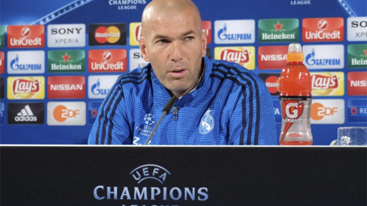 Zinedine Zidane, entrenador del Real Madrid, en rueda de prensa