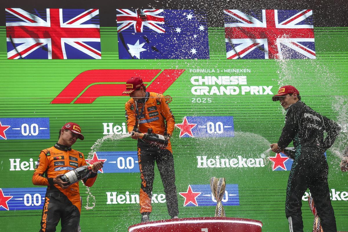 Podio del Gran Premio de China de 2025