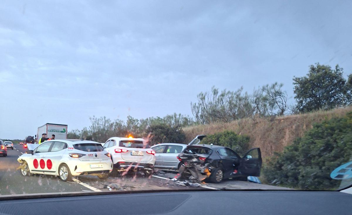 Accidente de tráfico en la A-66, sentido sur, cerca de Cáceres.
