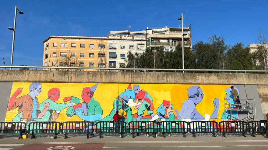 El BesArt ya tiene su primer grafiti en el Besòs