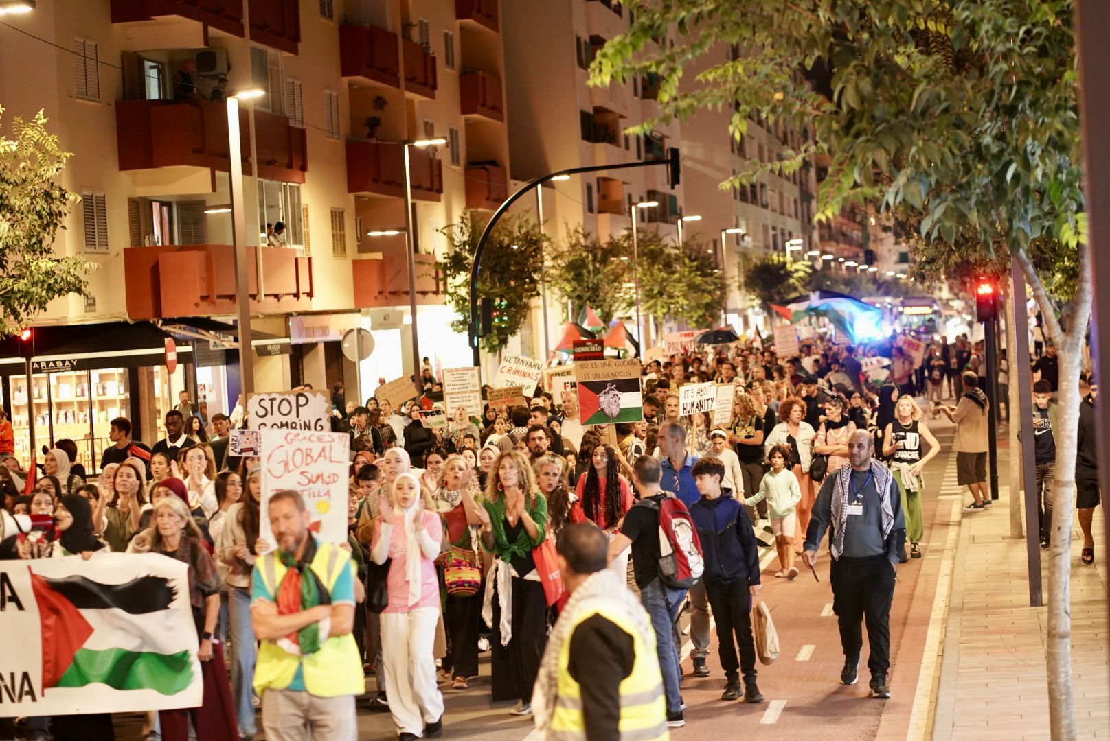 Manifestación en Ibiza en solidaridad con el pueblo palestino