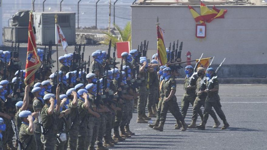 Despedida a militares que parten a Beirut en misión de Paz