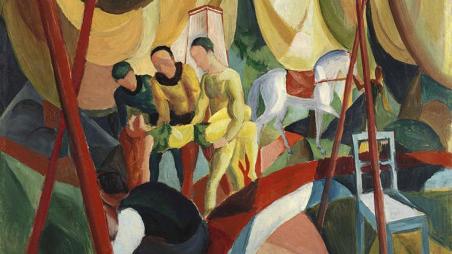 El óleo titulado Circo (1913), de August Macke, perteneciente a la exposición Picasso. Registros alemanes, que abrirá sus puertas en próximo 19 de octubre en el Palacio de Buenavista.
