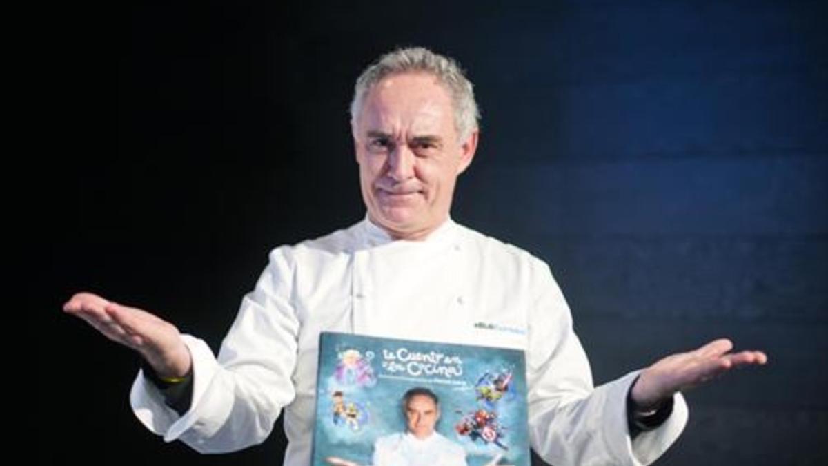 Adrià presentó en Madrid 'Te cuento en la cocina', con personajes de Disney, Pixar, 'Star wars' y Marvel.