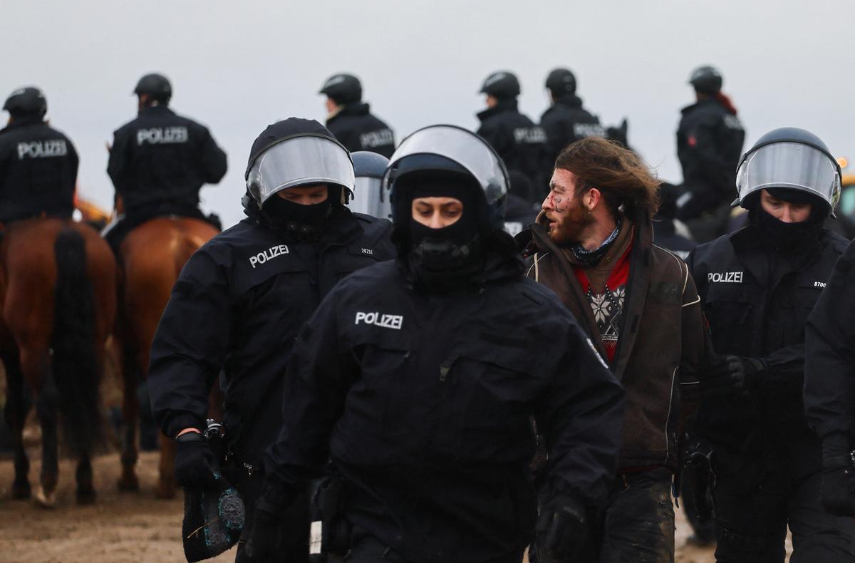 Protesta contra una mina de carbón en Alemania