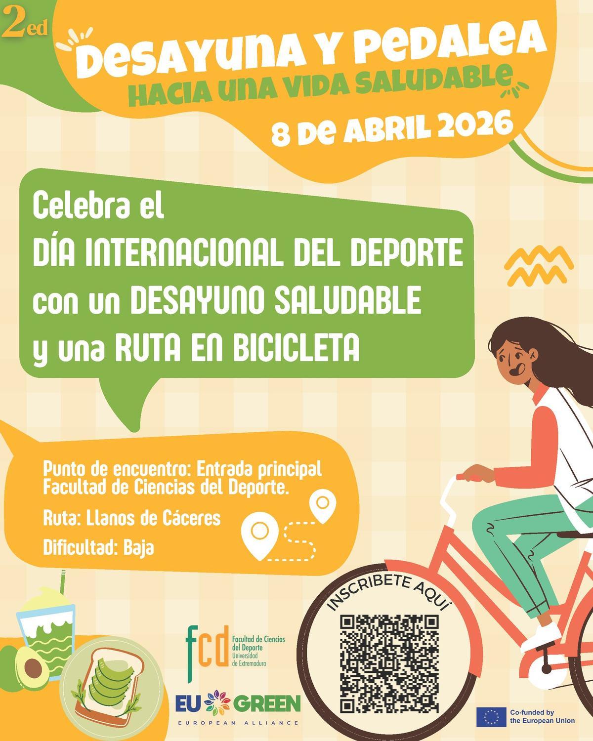 Cartel oficial del evento deportivo en Cáceres.