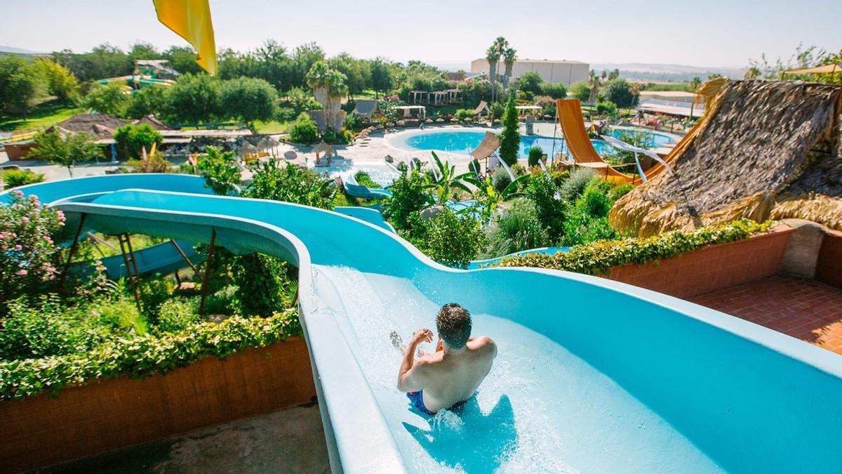 Una de las atracciones del parque Aquasierra de Villafranca, en Córdoba.