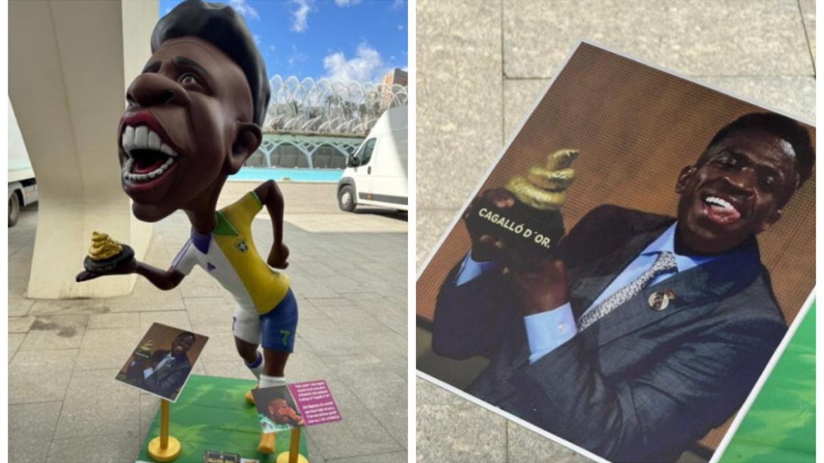 Ninot de Vinicius para las Fallas de 2025.