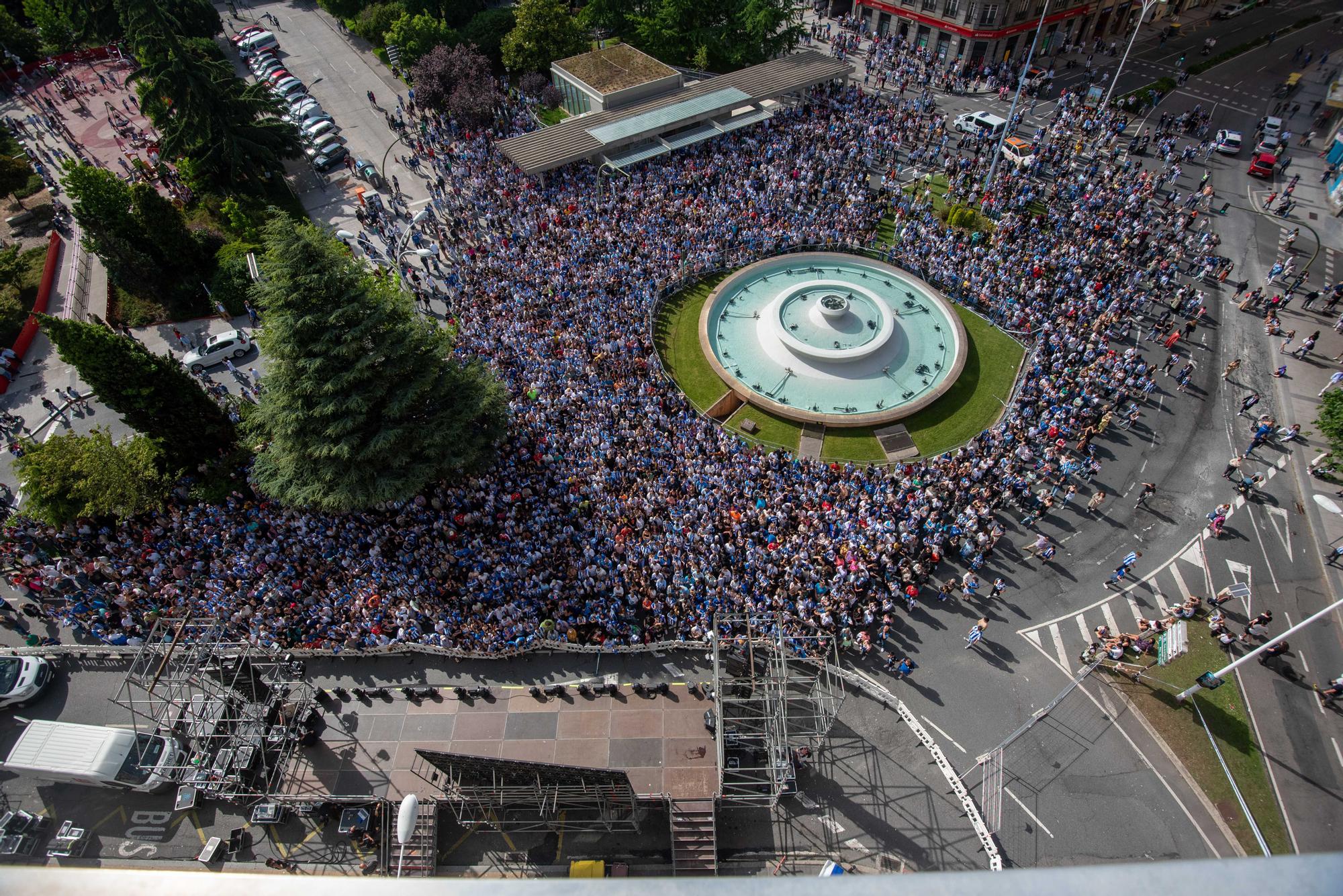 Fiesta frustrada del Deportivo en Cuatro Caminos