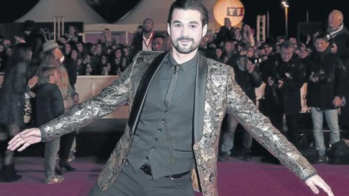 Kendji Girac, en la gala de los premios de la francofonía, el pasado día 13, en Cannes.