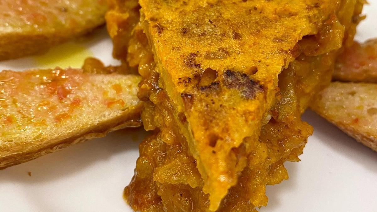 Pincho de tortilla de Mantequerías Pirenaicas.