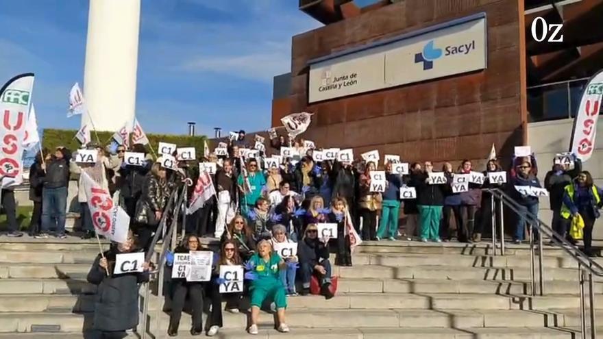 El grito de guerra de las auxiliares de Enfermería de Zamora: "No somos invisibles, somos imprescindibles"