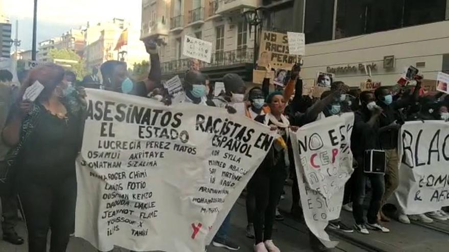 Manifestación antirracista en Zaragoza