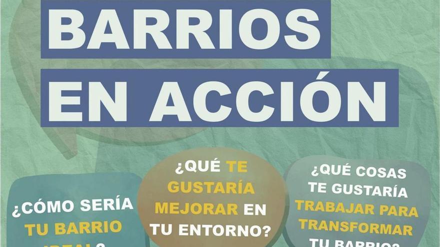 Cartel anunciador del proyecto ‘Barrios en acción’.