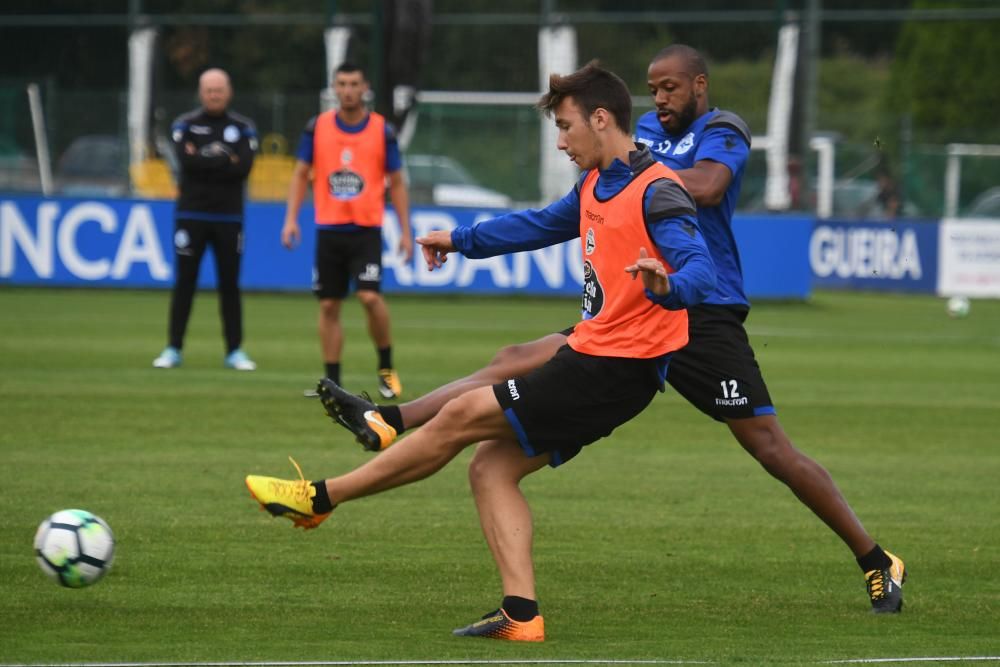 Lucas ya entrena con el grupo tras volver al Dépor