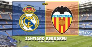 Real Madrid - Valencia CF: Última hora del partido en el Bernabéu, en directo