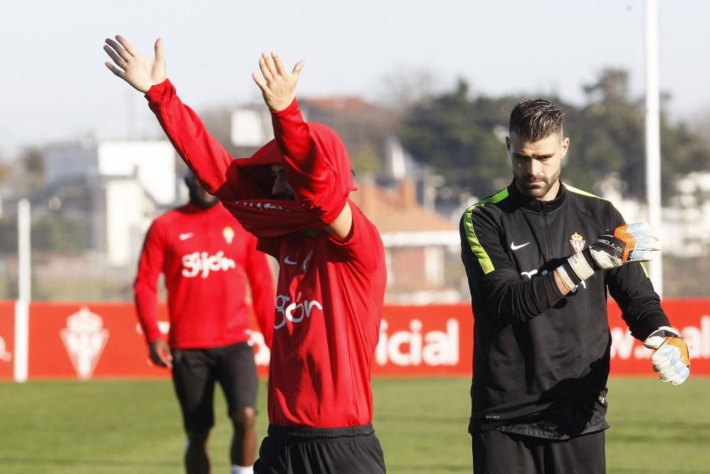 Entrenamiento del Sporting, sábado 10 diciembre