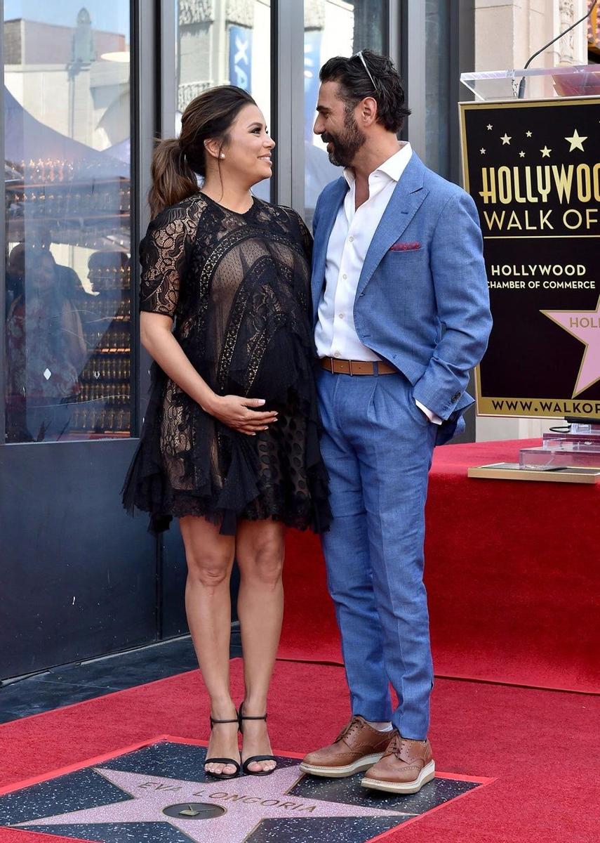 Eva Longoria y Pepe Bastón en The Hollywood Walk of Fame
