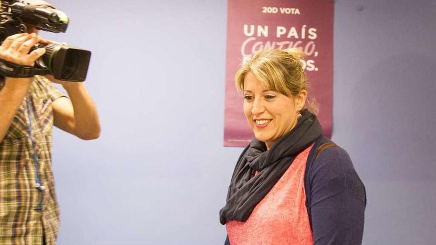 Carmen Santos, secretaria general de Podemos en Galicia.