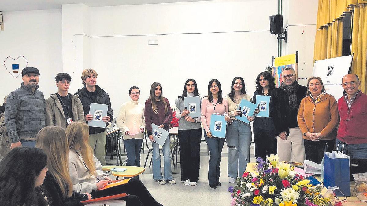 Actividad con alumnos del programa Eramus+, en el IES Alhaken, uno de los centros que lo desarrolla.