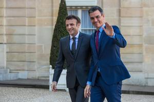 Los presidentes de Francia y España, Emmanuel Macron y Pedro Sánchez.