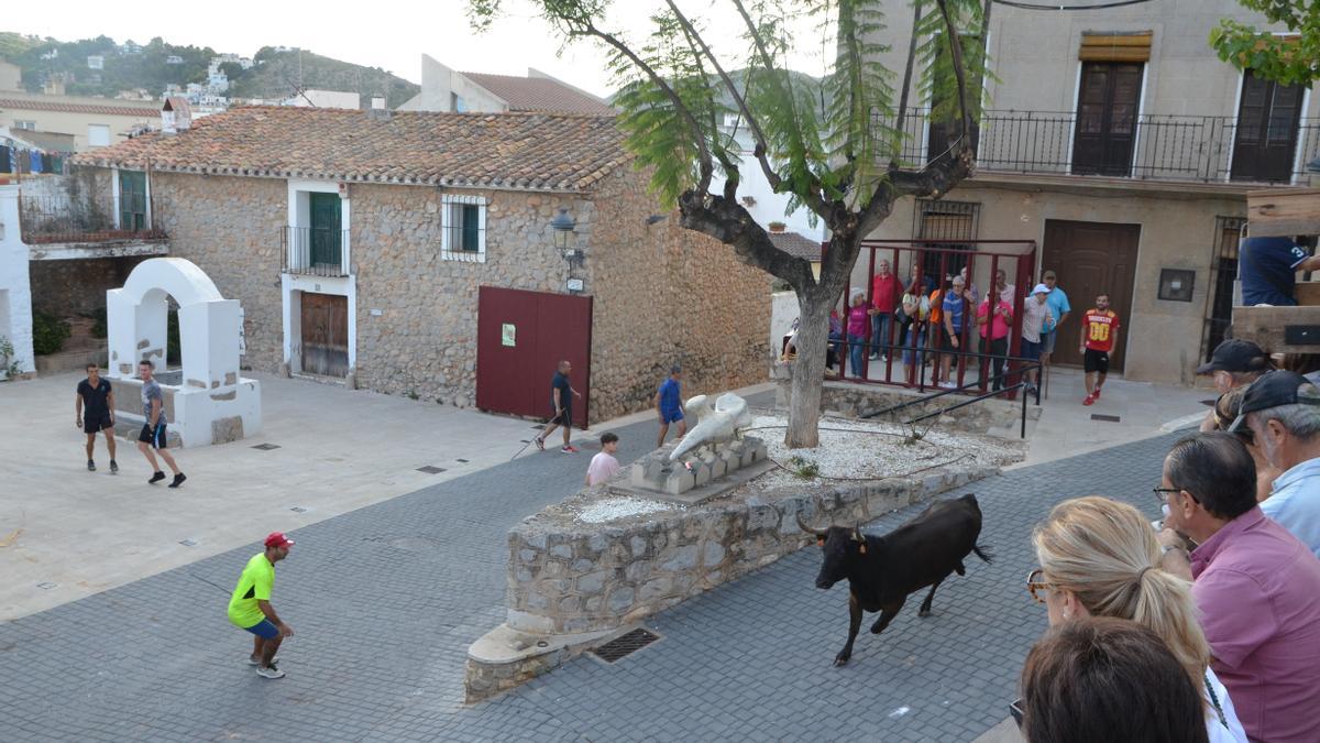 Los aficionados pueden disfrutar de los actos taurinos en el casco antiguo estos días, en el emblemático Pou del Ravalet.