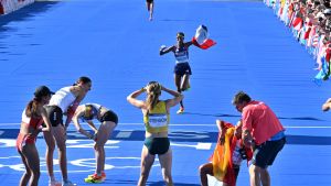 Una imagen del maratón femenino de los Juegos Olímpicos de París.