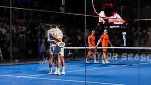 Coello y Tapia celebran el triunfo ante Lebrón y Augsburguer
