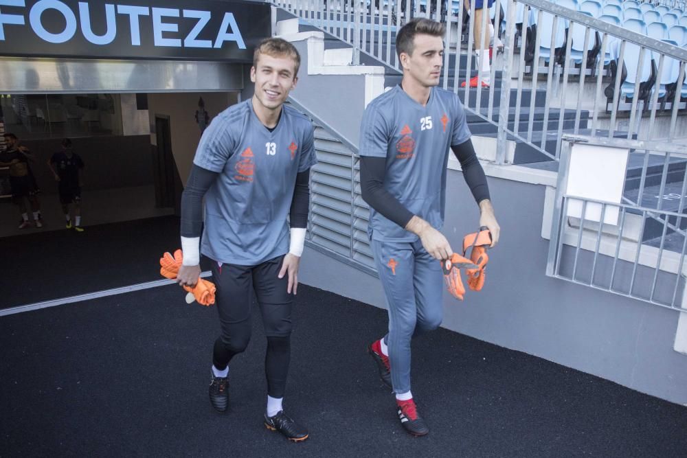 Entrenamiento del Celta a puerta cerrada