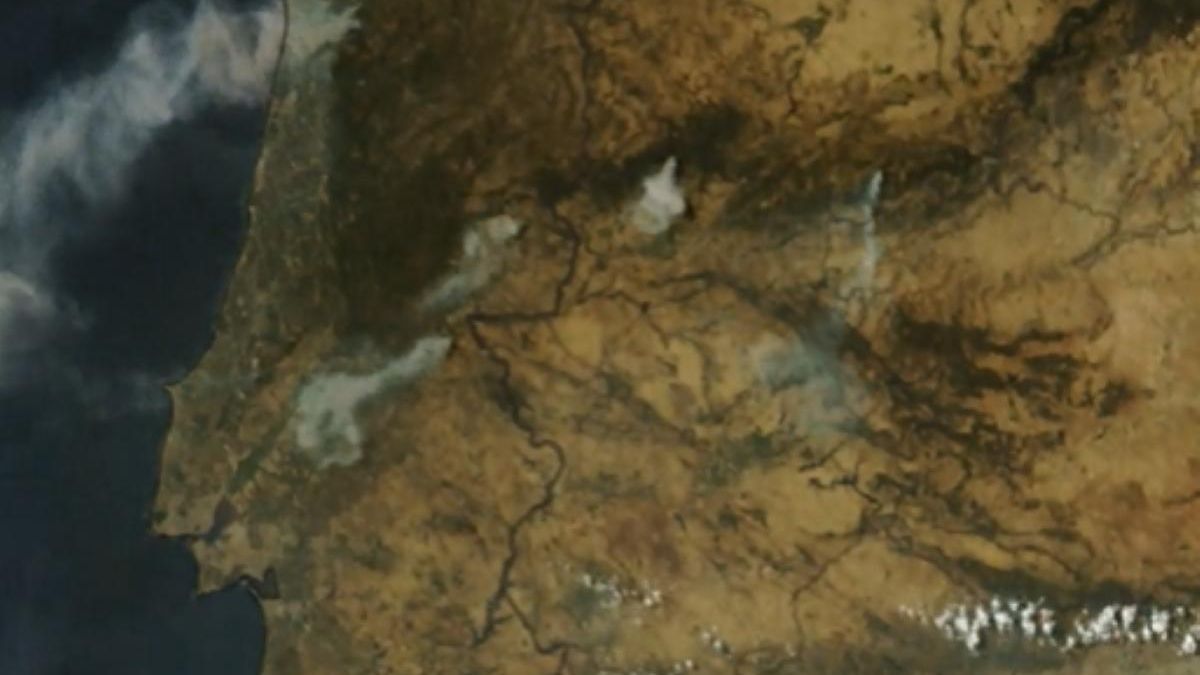 Imagen satélite de los focos activos