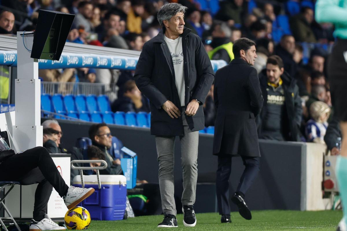 Imanol Alguacil durante el Real Sociedad - Villarreal CF