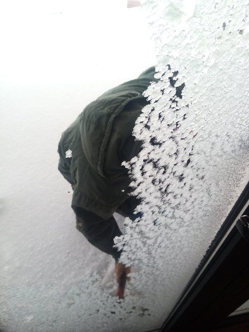 Nieve en el Teide tras el paso de la borrasca Celia