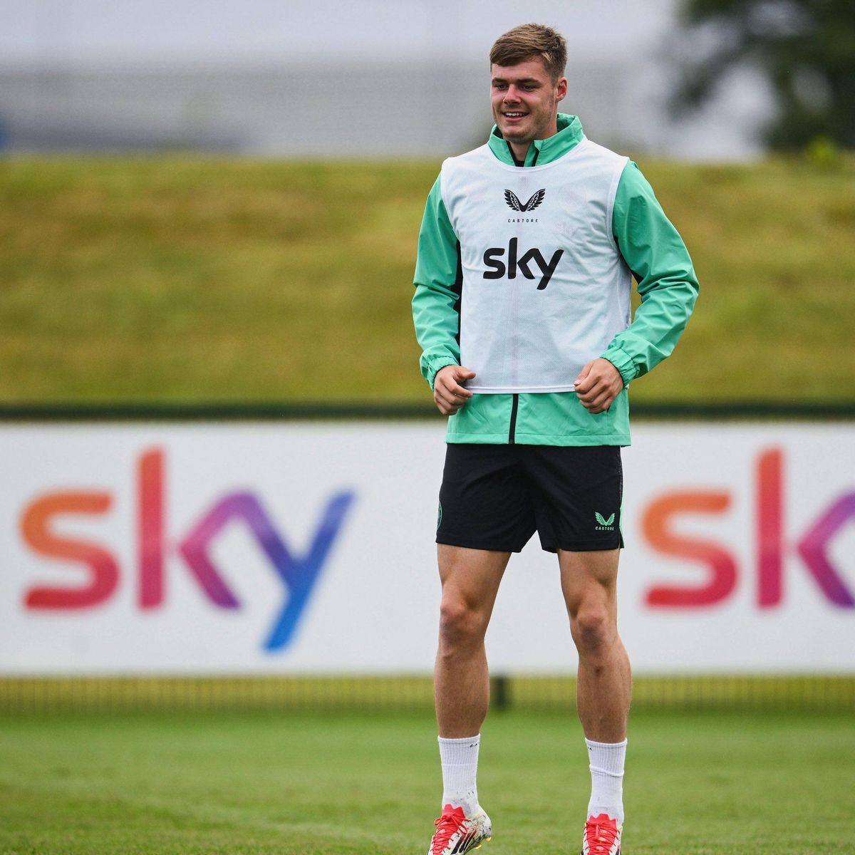 Ferguson entrenando con la selección irlandesa