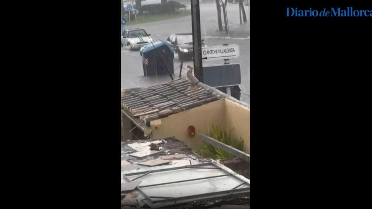 La llegada de la borrasca Olivier provoca inundaciones en Palma