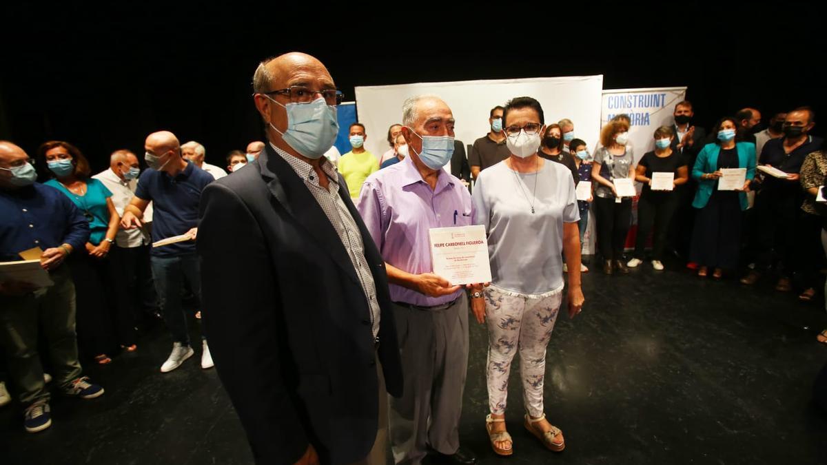 Un momento del acto de homenaje en el Teatro Capitol 