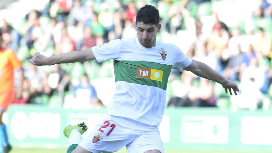 Javi Flores, durante el partido del pasado domingo contra el Rayo Majadahonda