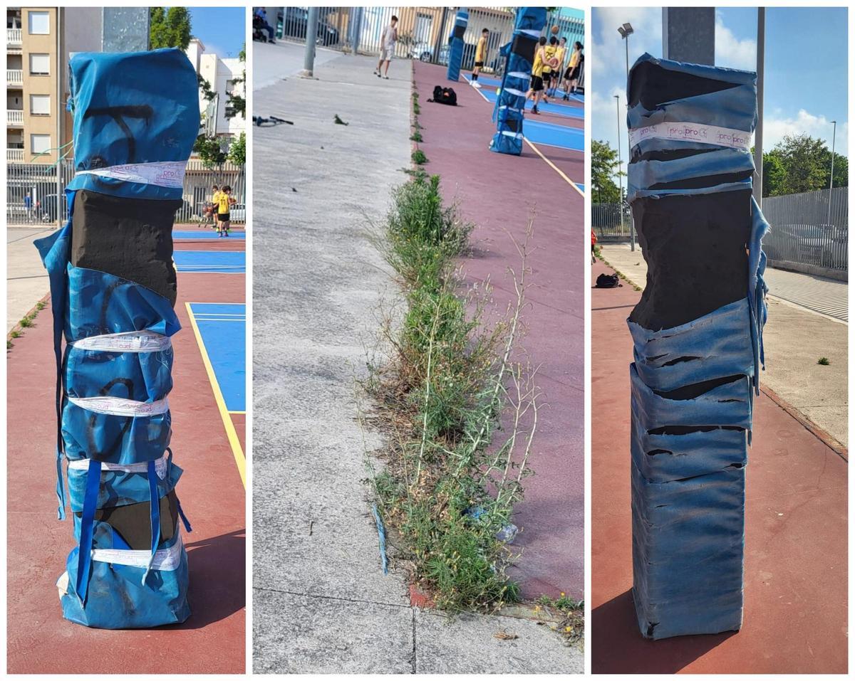 Estado que presentan algunos elementos de la pista exterior.