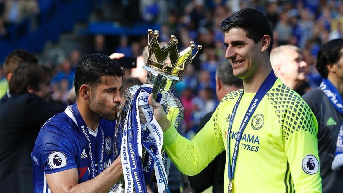 Courtois se ha proclamado campeón de la Premier con el Chelsea