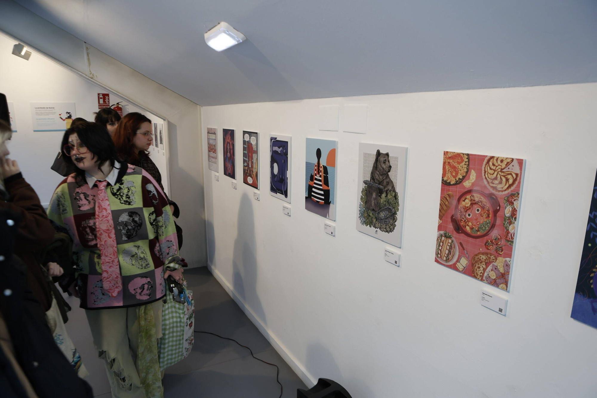 La presentación en Gijón de la Asociación de Profesionales de la Ilustración de Asturias, en imágenes