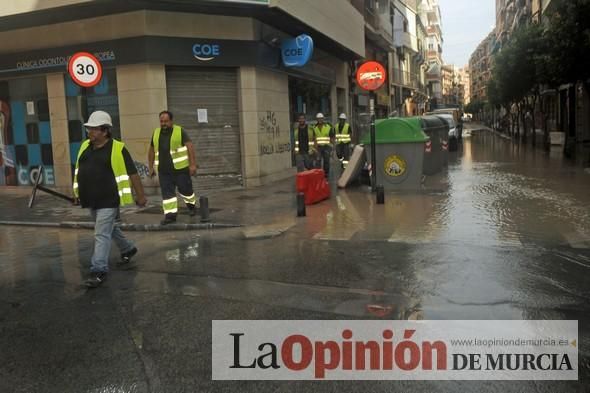 Inundación en el centro de Murcia