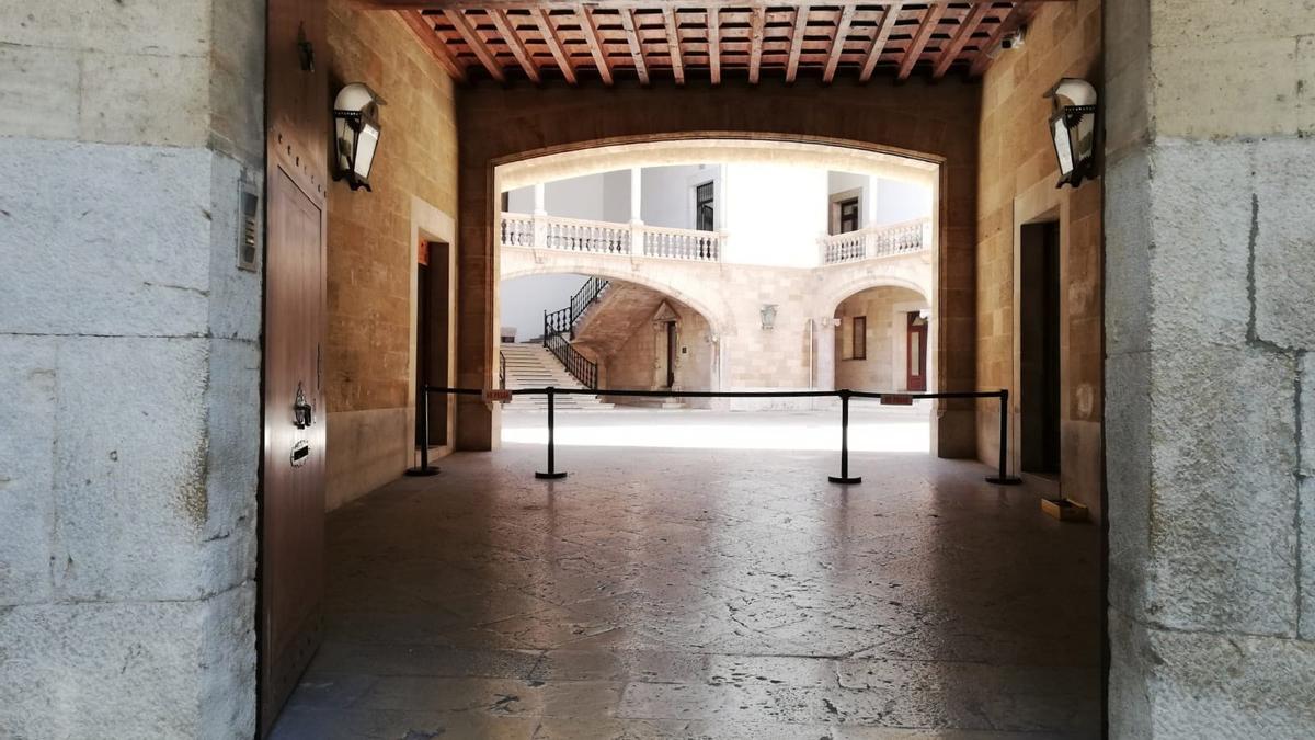 El patio de la Audiencia Provincial de Baleares