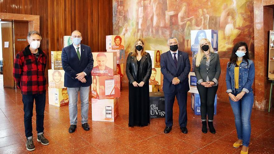 Federico Fernández, Manuel Reigosa, Natalia Caparrini, Ernesto Pedrosa, María Rocío Sío y Bibiana Rodiño, en el Santo Tomé.